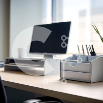 Intra Συλλεκτικό Ξύλινο Παζλ Plywood  4mm - Σύγχρονο γραφείο με οθόνες υπολογιστών και εγκαταστάσεις Σε Ξύλινο Κουτί - Διαστάσεις Puzzle: 10x10 cm – 25 κομμάτια - Image 1