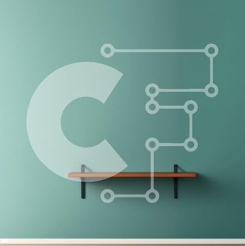 Intra Συλλεκτικό Ξύλινο Παζλ Plywood 4mm - Κομψός μπλε τοίχος με ξύλινο ράφι Σε Ξύλινο Κουτί - Διαστάσεις Puzzle: 10x10 cm – 25 κομμάτια - Image 1