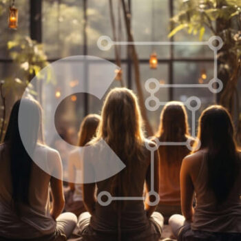 Intra Συλλεκτικό Ξύλινο Παζλ Plywood  4mm - Μάθημα γιόγκα με γυναίκες με λευκά πουκάμισα που διαλογίζονται στο φυσικό φως Σε Ξύλινο Κουτί - Διαστάσεις Puzzle: 10x10 cm – 25 κομμάτια - Image 1