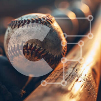 Intra Συλλεκτικό Ξύλινο Παζλ Plywood  4mm - Μπέιζμπολ και ρόπαλο σε ξύλινη επιφάνεια Σε Ξύλινο Κουτί - Διαστάσεις Puzzle: 10x10 cm – 25 κομμάτια - Image 1