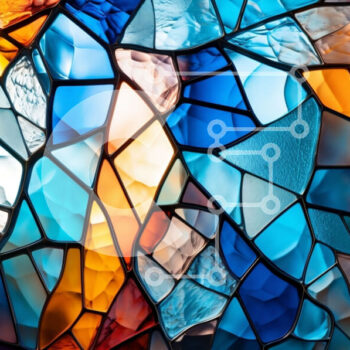 Intra Συλλεκτικό Ξύλινο Παζλ Plywood  4mm - Ζωντανό βιτρό με τοπίο βουνών και δέντρων Σε Ξύλινο Κουτί - Διαστάσεις Puzzle: 10x10 cm – 25 κομμάτια - Image 1