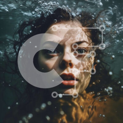 Intra Συλλεκτικό Ξύλινο Παζλ Plywood  4mm - Όμορφη εικόνα μιας γυναίκας βυθισμένης σε καθαρά νερά Σε Ξύλινο Κουτί - Διαστάσεις: 10x10 cm – 25 κομμάτια - Image 1