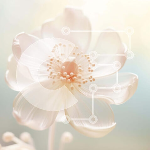 Intra Συλλεκτικό Ξύλινο Παζλ Plywood 4mm - Μονό λευκό λουλούδι Σε Ξύλινο Κουτί - Διαστάσεις: 10x10 cm – 25 κομμάτια - Image 1