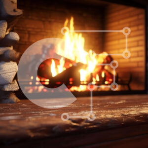 Intra Συλλεκτικό Ξύλινο Παζλ Plywood  4mm - Άνετο τζάκι με κορμούς και καυσόξυλα Σε Ξύλινο Κουτί - Διαστάσεις Puzzle: 10x10 cm – 25 κομμάτια