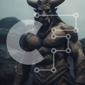 Intra Συλλεκτικό Ξύλινο Παζλ Plywood  4mm - Μυώδης κερασφόρος άνδρας σε μια βραχώδη προεξοχή με θέα στο νερό Σε Ξύλινο Κουτί - Διαστάσεις Puzzle: 10x10 cm – 25 κομμάτια - Image 1