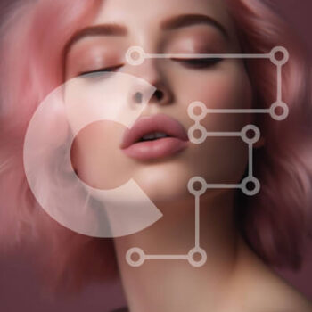 Intra Συλλεκτικό Ξύλινο Παζλ Plywood  4mm - Πορτρέτο κινηματογραφήσεων σε πρώτο πλάνο με ροζ μαλλιά Σε Ξύλινο Κουτί - Διαστάσεις Puzzle: 10x10 cm – 25 κομμάτια - Image 1