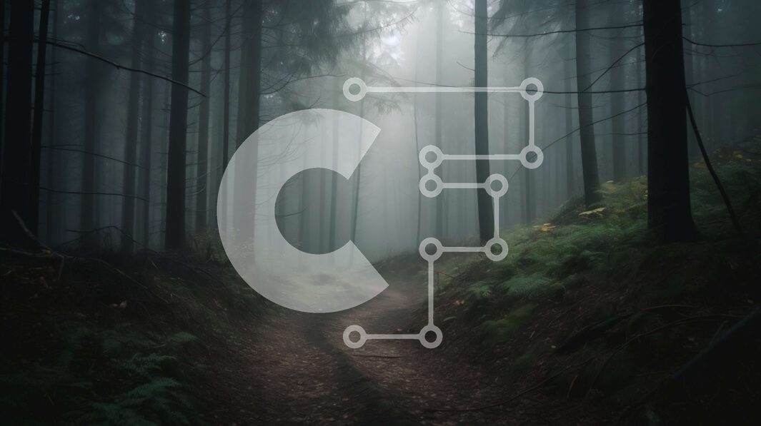 Intra Συλλεκτικό Ξύλινο Παζλ Plywood  4mm - Μυστηριώδες και δυσοίωνο δασικό μονοπάτι με πυκνά δέντρα και ομιχλώδη ομίχλη Σε Ξύλινο Κουτί - Διαστάσεις: 10x10 cm – 25 κομμάτια