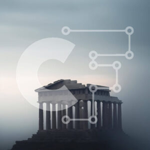 Intra Συλλεκτικό Ξύλινο Παζλ Plywood  4mm - Αρχαίος Ελληνικός Ναός στο Misty Hill Σε Ξύλινο Κουτί - Διαστάσεις Puzzle: 10x10 cm – 25 κομμάτια