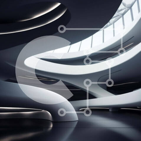 Intra Συλλεκτικό Ξύλινο Παζλ Plywood 4mm - Φουτουριστικό κτήριο με καμπυλωτούς τοίχους και ανοιχτή κάτοψη Σε Ξύλινο Κουτί - Διαστάσεις Puzzle: 10x10 cm – 25 κομμάτια - Image 1