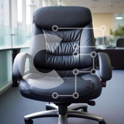 Intra Συλλεκτικό Ξύλινο Παζλ Plywood  4mm - Μαύρη δερμάτινη καρέκλα γραφείου σε κενό χώρο εργασίας Σε Ξύλινο Κουτί - Διαστάσεις Puzzle: 10x10 cm – 25 κομμάτια - Image 1