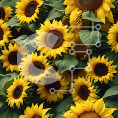 Intra Συλλεκτικό Ξύλινο Παζλ Plywood  4mm - Ζωντανοί κίτρινοι ηλίανθοι με πράσινα φύλλα Σε Ξύλινο Κουτί - Διαστάσεις: 10x10 cm – 25 κομμάτια - Image 1