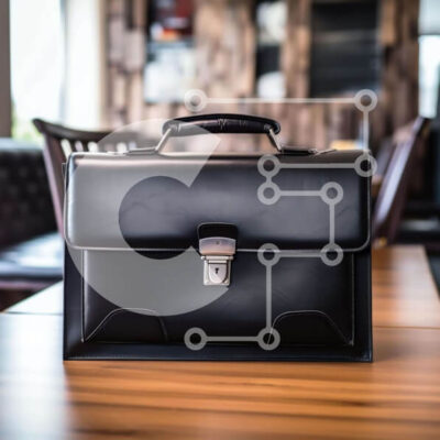 Intra Συλλεκτικό Ξύλινο Παζλ Plywood  4mm - Μαύρος χαρτοφύλακας σε δρύινο ξύλινο τραπέζι σε εστιατόριο ή μπαρ Σε Ξύλινο Κουτί - Διαστάσεις: 10x10 cm – 25 κομμάτια - Image 1