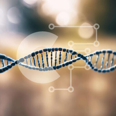 Intra Συλλεκτικό Ξύλινο Παζλ Plywood  4mm - Close-up αλυσίδα DNA με θολό φόντο Σε Ξύλινο Κουτί - Διαστάσεις Puzzle: 10x10 cm – 25 κομμάτια - Image 1