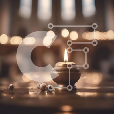 Intra Συλλεκτικό Ξύλινο Παζλ Plywood  4mm - Αναμμένο κερί σε εκκλησία ή παρεκκλήσι Σε Ξύλινο Κουτί - Διαστάσεις Puzzle: 10x10 cm – 25 κομμάτια - Image 1