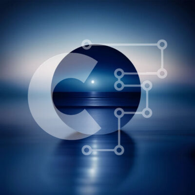 Intra Συλλεκτικό Ξύλινο Παζλ Plywood 4mm - Αφηρημένη εικόνα της μπλε σφαίρας με την αντανάκλαση του φεγγαριού Σε Ξύλινο Κουτί - Διαστάσεις Puzzle: 10x10 cm – 25 κομμάτια - Image 1