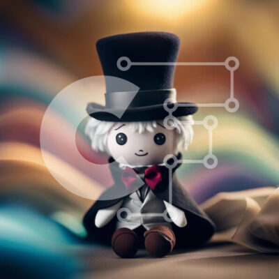 Intra Συλλεκτικό Ξύλινο Παζλ Plywood  4mm - Αξιολάτρευτη εικόνα ενός λευκού κουνελιού σε ένα κρεβάτι με λουλούδια Σε Ξύλινο Κουτί - Διαστάσεις: 10x10 cm – 25 κομμάτια - Image 1