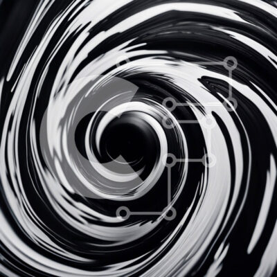 Intra Συλλεκτικό Ξύλινο Παζλ Plywood 4mm - Μαγευτικό ασπρόμαυρο σπειροειδές μοτίβο Σε Ξύλινο Κουτί - Διαστάσεις Puzzle: 10x10 cm – 25 κομμάτια - Image 1