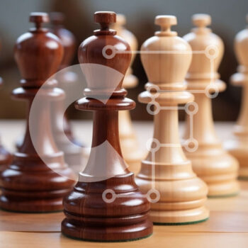 Intra Συλλεκτικό Ξύλινο Παζλ Plywood  4mm - Πιμάτια σκακιού σε ξύλινη επιφάνεια Σε Ξύλινο Κουτί - Διαστάσεις Puzzle: 10x10 cm – 25 κομμάτια - Image 1