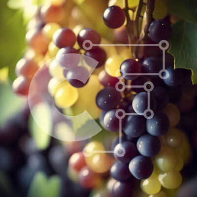 Intra Συλλεκτικό Ξύλινο Παζλ Plywood  4mm - Όμορφη εικόνα των σταφυλιών σε ένα κλήμα με πράσινα φύλλα Σε Ξύλινο Κουτί - Διαστάσεις: 10x10 cm – 25 κομμάτια - Image 1