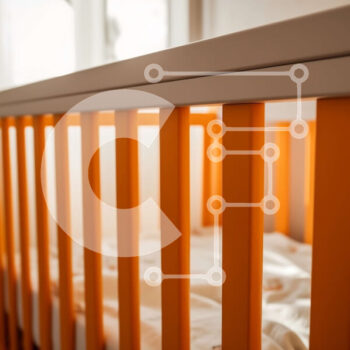 Intra Συλλεκτικό Ξύλινο Παζλ Plywood  4mm - Βρεφική κούνια με λευκό στρώμα και ανοιχτό πράσινο κουβέρτα Σε Ξύλινο Κουτί - Διαστάσεις Puzzle: 10x10 cm – 25 κομμάτια - Image 1