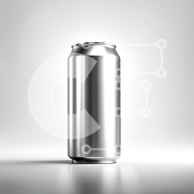 Intra Συλλεκτικό Ξύλινο Παζλ Plywood  4mm - Κομψό ασημένιο κουτί σόδας σε ουδέτερο γκρι φόντο Σε Ξύλινο Κουτί - Διαστάσεις: 10x10 cm – 25 κομμάτια - Image 1