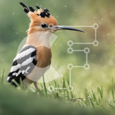 Intra Συλλεκτικό Ξύλινο Παζλ Plywood  4mm - Πουλί με ασπρόμαυρο ριγέ κεφάλι και κυρτό ράμφος Σε Ξύλινο Κουτί - Διαστάσεις: 10x10 cm – 25 κομμάτια - Image 1