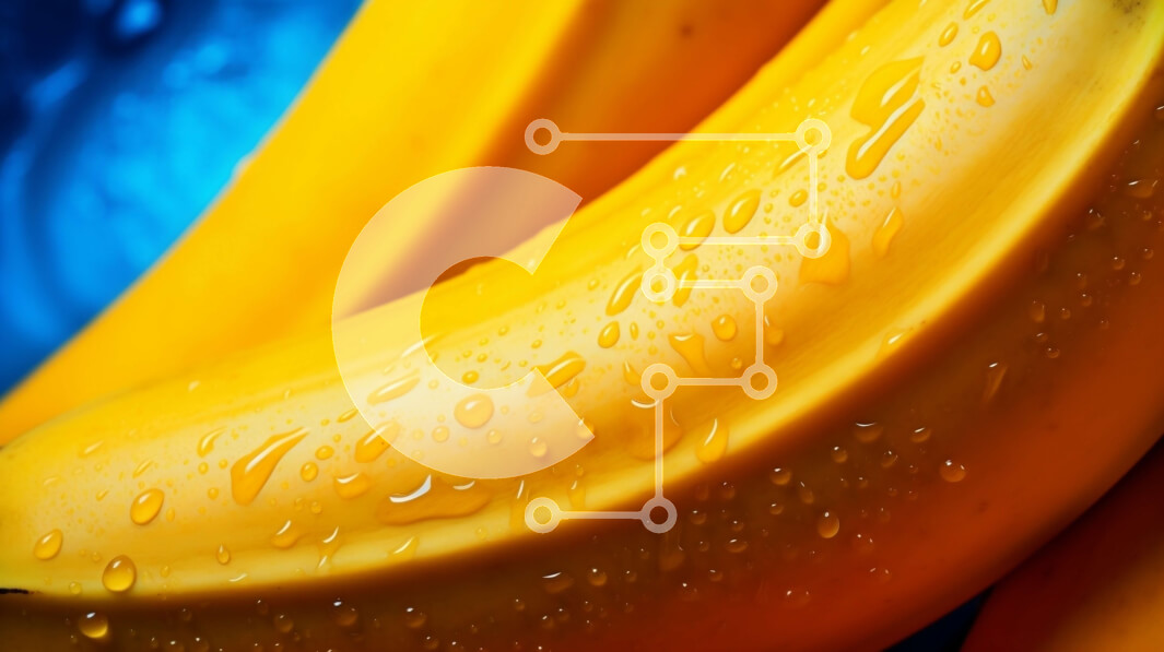 Intra Συλλεκτικό Ξύλινο Παζλ Plywood  4mm - Μπανάνες που κρέμονται σε ένα δέντρο με σταγονίδια νερού Σε Ξύλινο Κουτί - Διαστάσεις: 10x10 cm – 25 κομμάτια