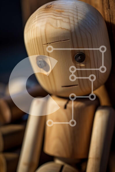 Intra Συλλεκτικό Ξύλινο Παζλ Plywood  4mm - Ξύλινη κούκλα σε τραχιά επιφάνεια Σε Ξύλινο Κουτί - Διαστάσεις: 10x10 cm – 25 κομμάτια