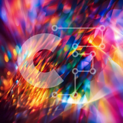 Intra Συλλεκτικό Ξύλινο Παζλ Plywood 4mm - Δονούμενο αφηρημένο πολύχρωμο φως Σε Ξύλινο Κουτί - Διαστάσεις Puzzle: 10x10 cm – 25 κομμάτια - Image 1