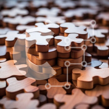 Intra Συλλεκτικό Ξύλινο Παζλ Plywood  4mm - Στοίβα από ξύλινα κομμάτια παζλ Σε Ξύλινο Κουτί - Διαστάσεις Puzzle: 10x10 cm – 25 κομμάτια - Image 1