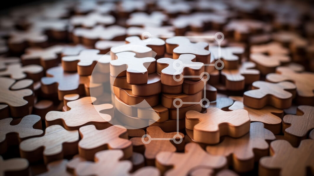 Intra Συλλεκτικό Ξύλινο Παζλ Plywood  4mm - Στοίβα από ξύλινα κομμάτια παζλ Σε Ξύλινο Κουτί - Διαστάσεις Puzzle: 10x10 cm – 25 κομμάτια