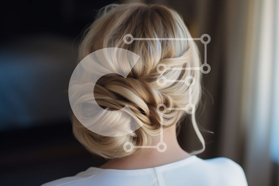 Intra Συλλεκτικό Ξύλινο Παζλ Plywood  4mm - Κομψή ξανθιά γυναίκα με θέα στον ορίζοντα της πόλης Σε Ξύλινο Κουτί - Διαστάσεις Puzzle: 10x10 cm – 25 κομμάτια