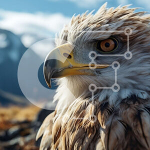 Intra Συλλεκτικό Ξύλινο Παζλ Plywood  4mm - Bird of Prey στο Rocky Outcropping Σε Ξύλινο Κουτί - Διαστάσεις: 10x10 cm – 25 κομμάτια