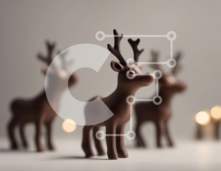 Intra Συλλεκτικό Ξύλινο Παζλ Plywood  4mm - Εορταστικά σοκολατένια ειδώλια ταράνδων με κεριά Σε Ξύλινο Κουτί - Διαστάσεις: 10x10 cm – 25 κομμάτια