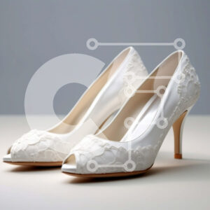 Intra Συλλεκτικό Ξύλινο Παζλ Plywood  4mm - Περίπλοκες λευκές γόβες με δαντέλα για κομψή και κομψή εμφάνιση Σε Ξύλινο Κουτί - Διαστάσεις Puzzle: 10x10 cm – 25 κομμάτια