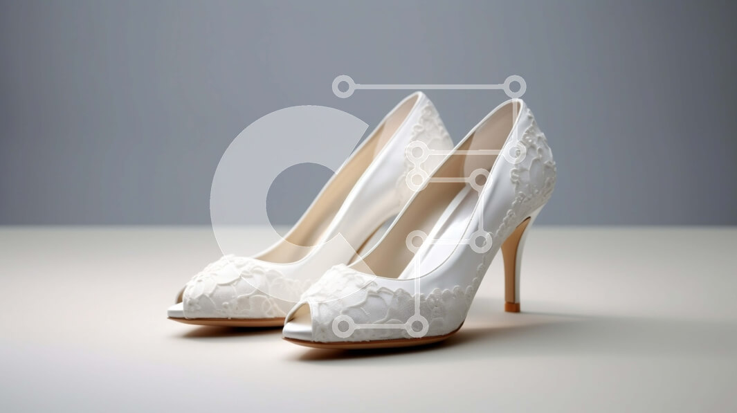 Intra Συλλεκτικό Ξύλινο Παζλ Plywood  4mm - Περίπλοκες λευκές γόβες με δαντέλα για κομψή και κομψή εμφάνιση Σε Ξύλινο Κουτί - Διαστάσεις Puzzle: 10x10 cm – 25 κομμάτια