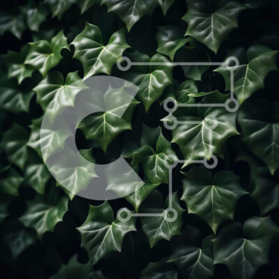 Intra Συλλεκτικό Ξύλινο Παζλ Plywood  4mm - Όμορφη κινηματογράφηση σε πρώτο πλάνο φυλλώδους φυτού με πράσινα φύλλα και μικρά λευκά λουλούδια Σε Ξύλινο Κουτί - Διαστάσεις: 10x10 cm – 25 κομμάτια - Image 1