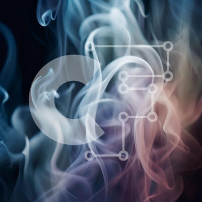 Intra Συλλεκτικό Ξύλινο Παζλ Plywood  4mm - Ζωντανή εικόνα του πολύχρωμου στροβιλιζόμενου καπνού Σε Ξύλινο Κουτί - Διαστάσεις Puzzle: 10x10 cm – 25 κομμάτια - Image 1