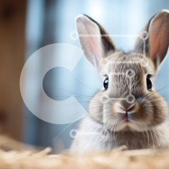 Intra Συλλεκτικό Ξύλινο Παζλ Plywood  4mm - Αξιολάτρευτη εικόνα ενός καφέ κουνελιού σε έναν αχυρώνα Σε Ξύλινο Κουτί - Διαστάσεις: 10x10 cm – 25 κομμάτια - Image 1