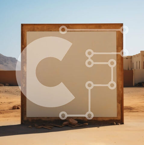 Intra Συλλεκτικό Ξύλινο Παζλ Plywood  4mm - Κενή λευκή οθόνη στην έρημο Σε Ξύλινο Κουτί - Διαστάσεις: 10x10 cm – 25 κομμάτια - Image 1