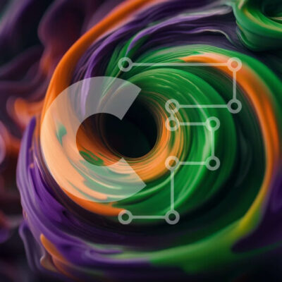 Intra Συλλεκτικό Ξύλινο Παζλ Plywood  4mm - Σαγηνευτική εικόνα του στροβιλιζόμενου πολύχρωμου υγρού Σε Ξύλινο Κουτί - Διαστάσεις Puzzle: 10x10 cm – 25 κομμάτια - Image 1