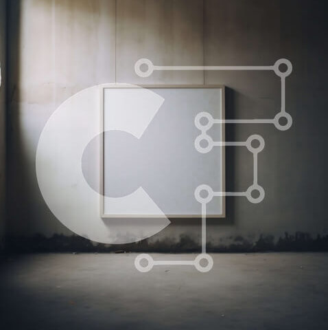 Intra Συλλεκτικό Ξύλινο Παζλ Plywood  4mm - Κενός λευκός καμβάς σε τσιμεντένιο τοίχο Σε Ξύλινο Κουτί - Διαστάσεις Puzzle: 10x10 cm – 25 κομμάτια - Image 1