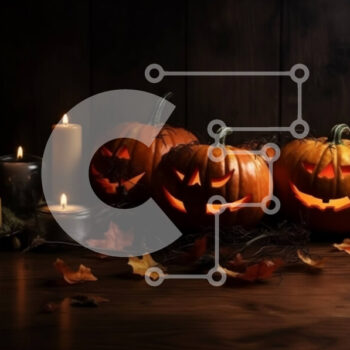 Intra Συλλεκτικό Ξύλινο Παζλ Plywood  4mm - Απόκοσμη και μυστηριώδης εικόνα από σκαλιστές κολοκύθες με λαμπερά μάτια Σε Ξύλινο Κουτί - Διαστάσεις Puzzle: 10x10 cm – 25 κομμάτια - Image 1