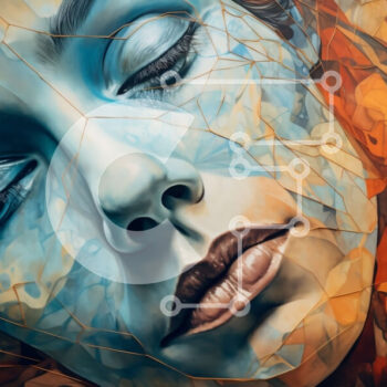 Intra Συλλεκτικό Ξύλινο Παζλ Plywood  4mm - Όμορφο πορτρέτο μιας γυναίκας με κλειστά μάτια και ειρηνική έκφραση Σε Ξύλινο Κουτί - Διαστάσεις Puzzle: 10x10 cm – 25 κομμάτια - Image 1