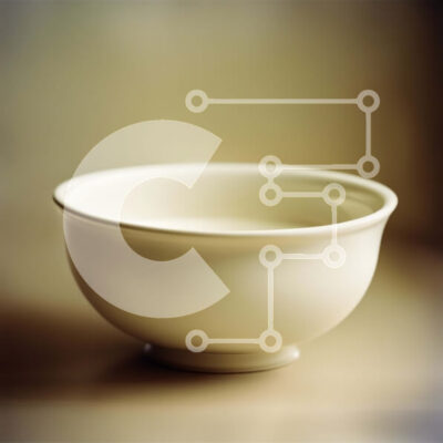 Intra Συλλεκτικό Ξύλινο Παζλ Plywood  4mm - Κομψό λευκό κεραμικό μπολ σε ξύλινο τραπέζι Σε Ξύλινο Κουτί - Διαστάσεις Puzzle: 10x10 cm – 25 κομμάτια - Image 1