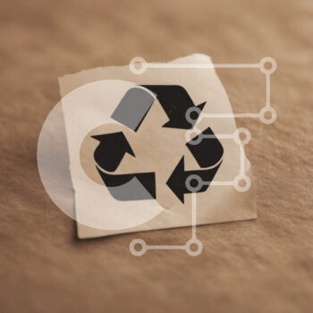 Intra Συλλεκτικό Ξύλινο Παζλ Plywood  4mm - Σύμβολο ανακύκλωσης σε χαρτί Σε Ξύλινο Κουτί - Διαστάσεις Puzzle: 10x10 cm – 25 κομμάτια - Image 1