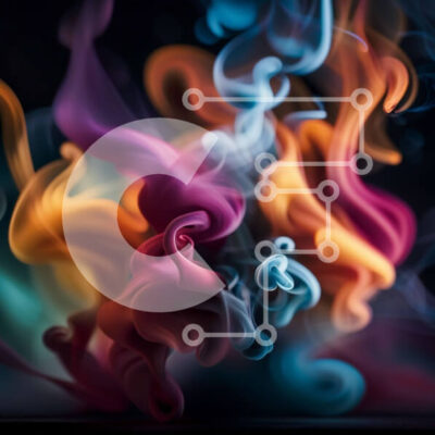 Intra Συλλεκτικό Ξύλινο Παζλ Plywood  4mm - Κοντινή εικόνα του πολύχρωμου στροβιλισμού του καπνού ή του ατμού Σε Ξύλινο Κουτί - Διαστάσεις Puzzle: 10x10 cm – 25 κομμάτια - Image 1