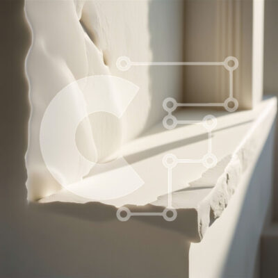 Intra Συλλεκτικό Ξύλινο Παζλ Plywood  4mm - Εκπληκτικό κοντινό πλάνο του ηλιόλουστου περβάζι παραθύρου από λευκό μάρμαρο Σε Ξύλινο Κουτί - Διαστάσεις Puzzle: 10x10 cm – 25 κομμάτια - Image 1