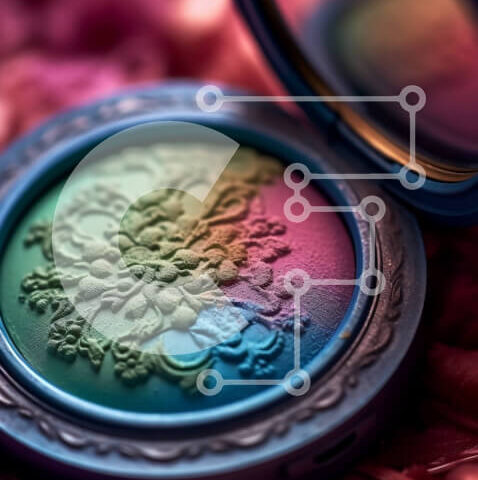 Intra Συλλεκτικό Ξύλινο Παζλ Plywood  4mm - Ζωντανή και εορταστική παλέτα σκιών ματιών με σχέδιο νιφάδα χιονιού Σε Ξύλινο Κουτί - Διαστάσεις Puzzle: 10x10 cm – 25 κομμάτια - Image 1