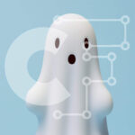 Intra Συλλεκτικό Ξύλινο Παζλ Plywood  4mm – Happy Ghost Toy σε μπλε φόντο Σε Ξύλινο Κουτί – Διαστάσεις Puzzle: 10×10 cm – 25 κομμάτια